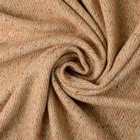 Tweed visgraat abricoos beige