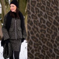 Denim panter print grijs