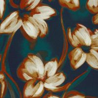 Punta di roma jersey  bloemen petrol brique My image