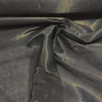 Zijde met metaal – exclusieve haute couture organza taupe