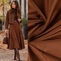 Stretch suede double face conjac bruin