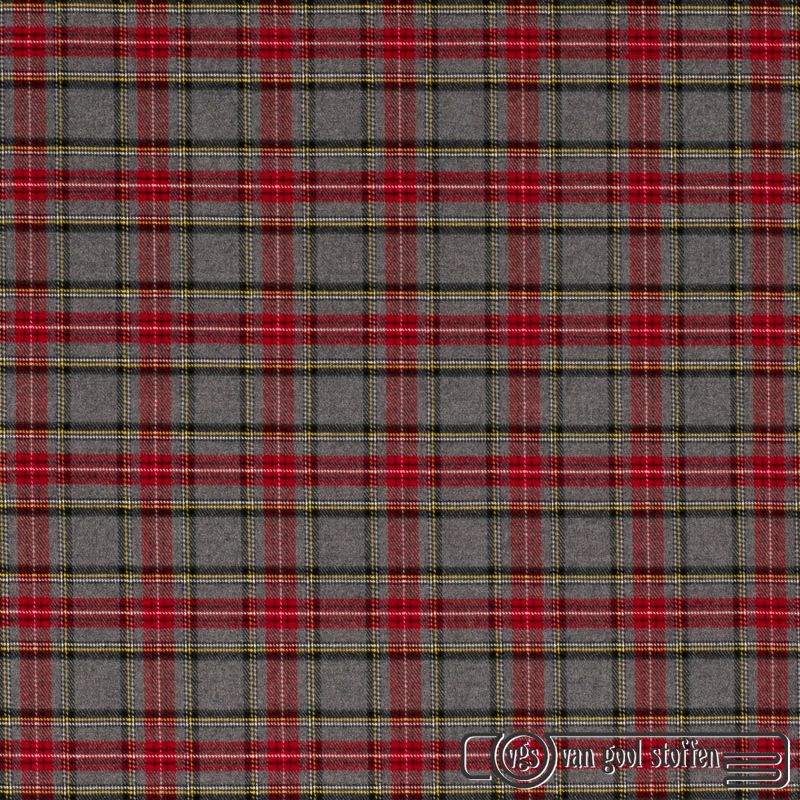 heel veel schattig Horzel Schotse ruit stretch / tartan steward grey red